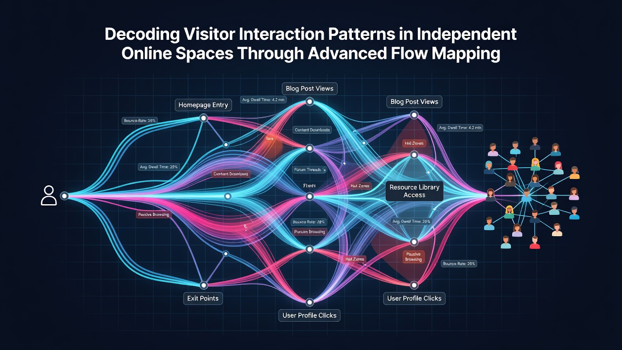 Decoding Visitor Interaction Patterns in Independent Online Spaces Through Advanced Flow Mapping